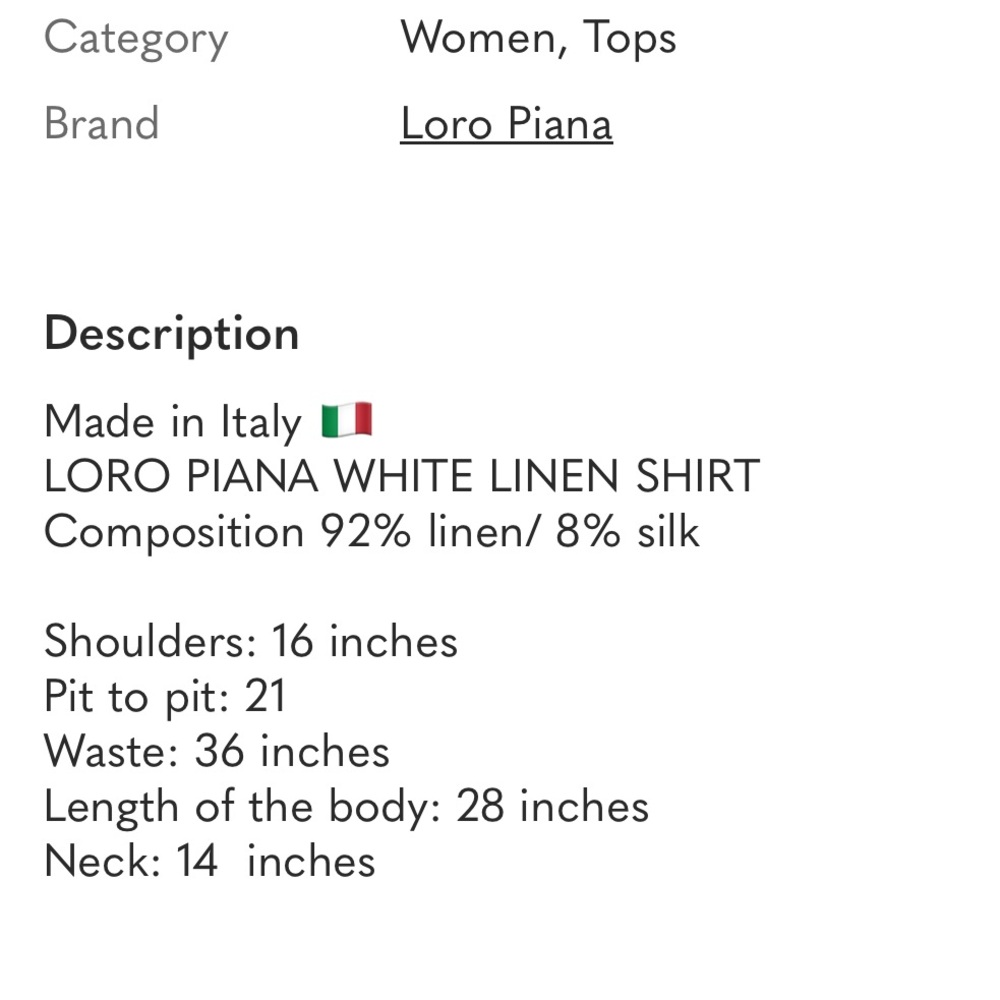 Loro Piana White linen Shirt - Picture 7 of 7